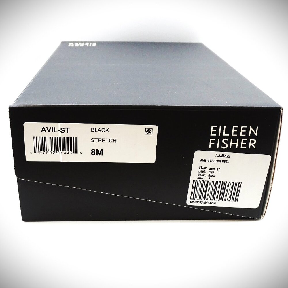 EILEEN FISHER Avil Women's Block Heeled Stretch Sandals in Black Size 8.5 - Picture 10 of 12